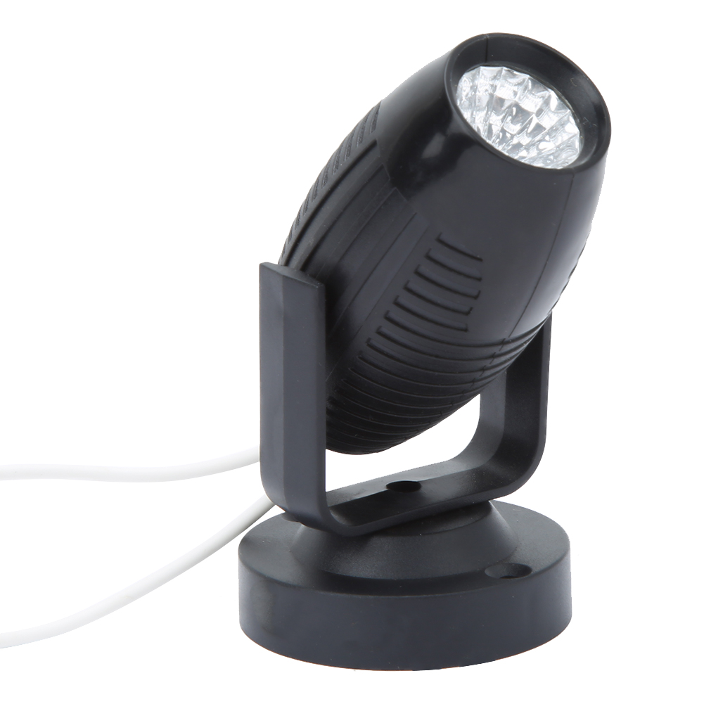 Kompakter, Tragbarer 1-w-led-scheinwerfer (ac 85–265 V) Mit 180°-neigungswinkel Für Hochzeits- Und Partybühnen, Schwarzes Gehäuse Mit Warmweißem Licht, Abs, 8,5 X 4,5 X 4,5 Cm, 1 Stück