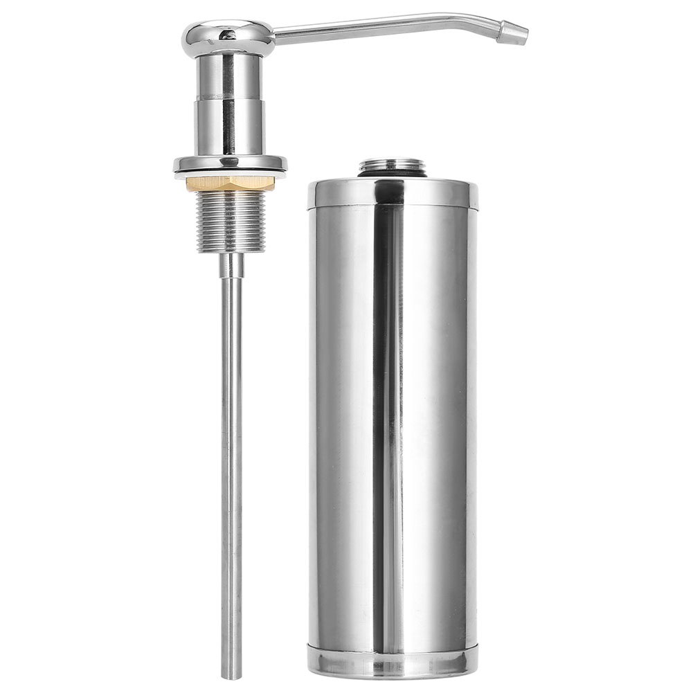 300-ml-flüssigseifenspender Mit Kupferkopf Und Edelstahlflasche (304) Für Die Küchenspüle, 22,5 Cm Lange Handpumpe