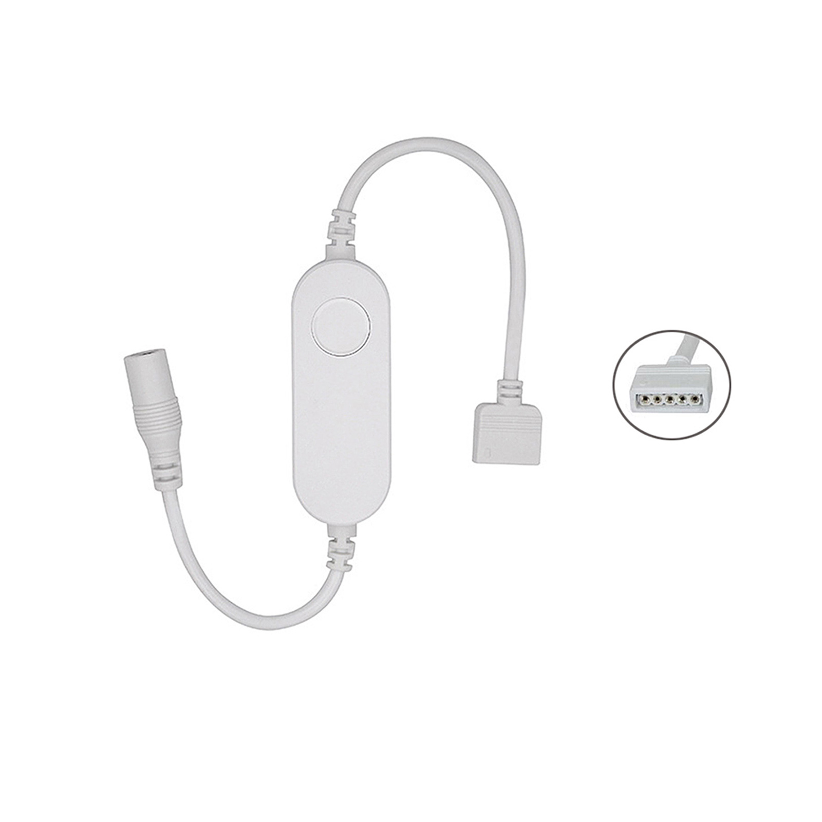 Tuya Wlan-led-controller, Kompatibel Mit Alexa Und Ifttt, 5-polige Rgbw-schnittstelle, Sprachsteuerung Und Smartphone-app, Weißes Pc-gehäuse V0