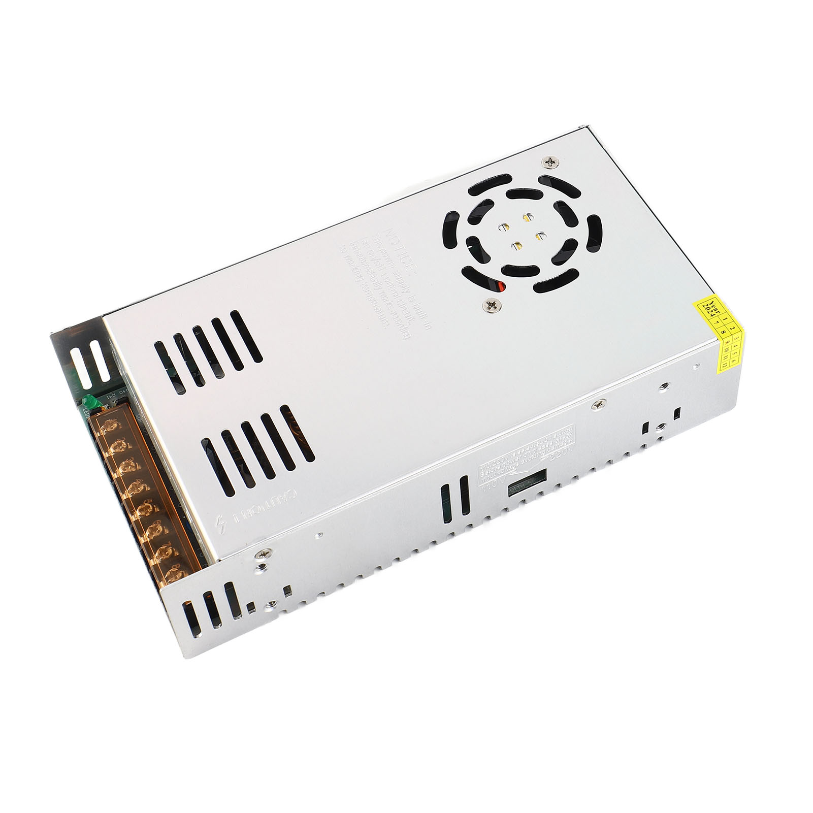 360-w-12-v-30-a-schaltnetzteil Aus Silbernem Aluminium, 215 X 113 X 50 Mm, Mit Kurzschluss- Und Überlastschutz Für Led-streifen Und Elektrische Haushaltsgeräte.