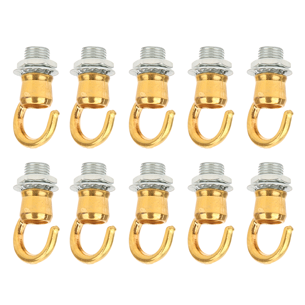 Set Mit 10 Ringhaken Zum Aufhängen Von Leuchten, Zinklegierung, Goldfarben Galvanisiert, Diy-dekoration Für Zuhause Und Büro