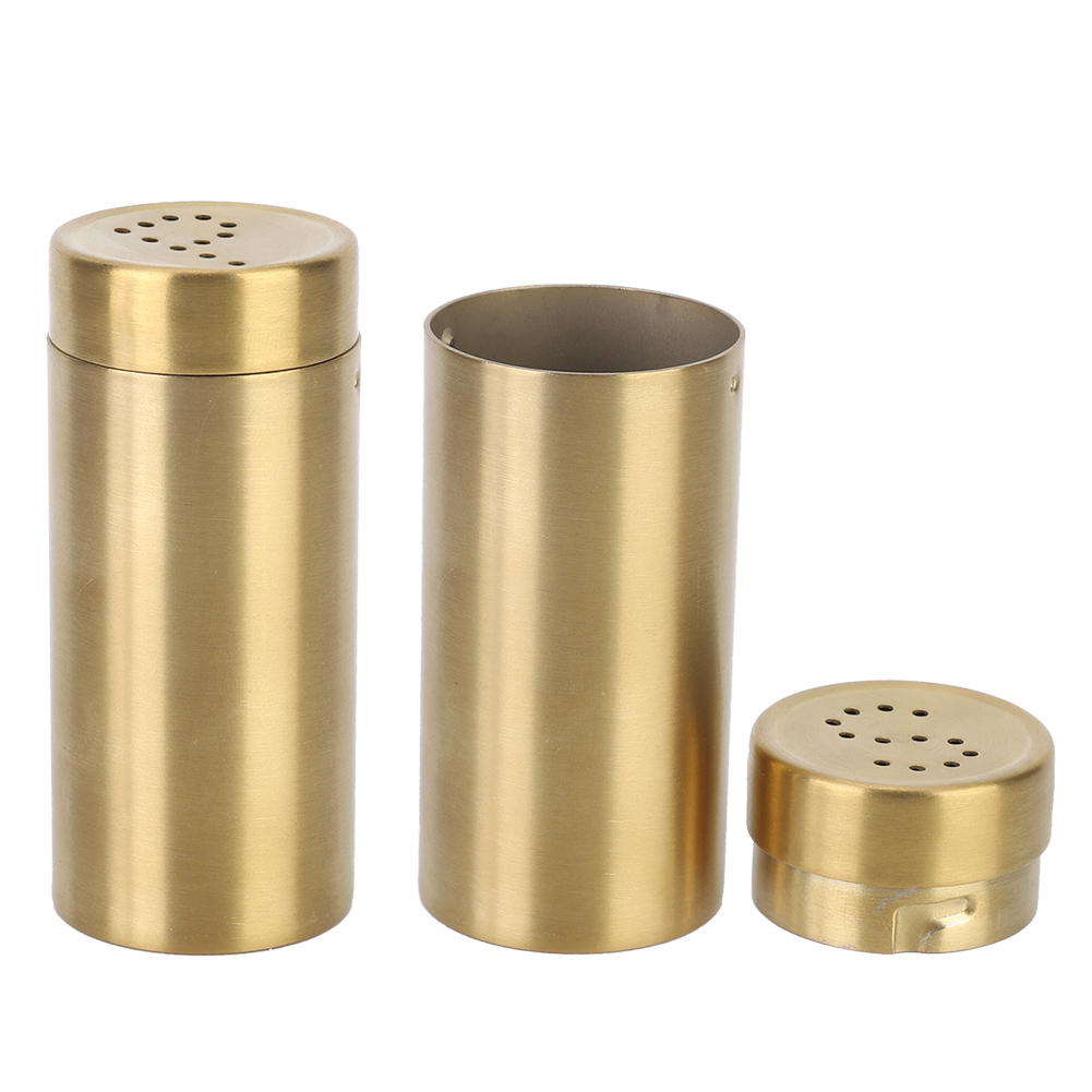 Set Mit 2 Goldfarbenen Edelstahl-gewürzdosen Für Salz Und Zucker, 90 Ml, 37 X 87 Mm