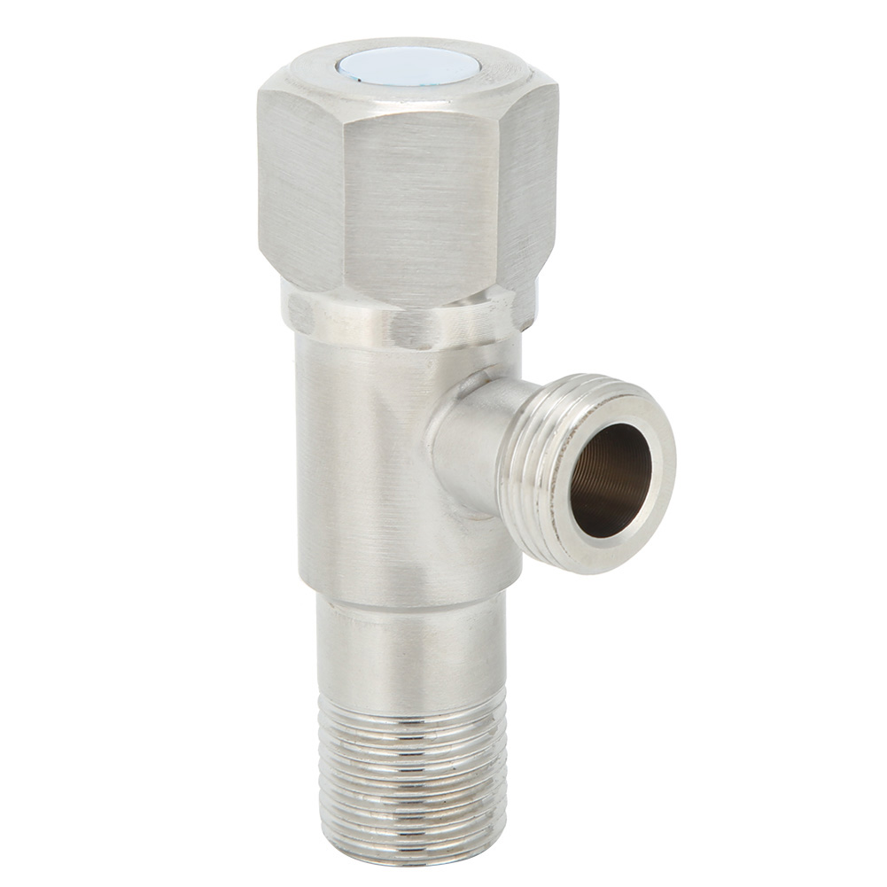 Absperrventil G1/2 Aus Gebürstetem Edelstahl 304 Für Wc, Warmwasserbereiter Und Mischbatterie Mit 8,5 Cm Halskappe