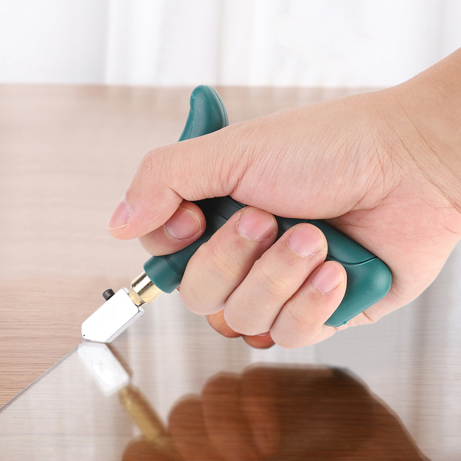 Schneidwerkzeug Für Glas, Fliesen Und Keramik Mit Ergonomischem T-griff Aus Abs, 106,5 Mm, Für Schnelles Und Präzises Schneiden, 1 Stück