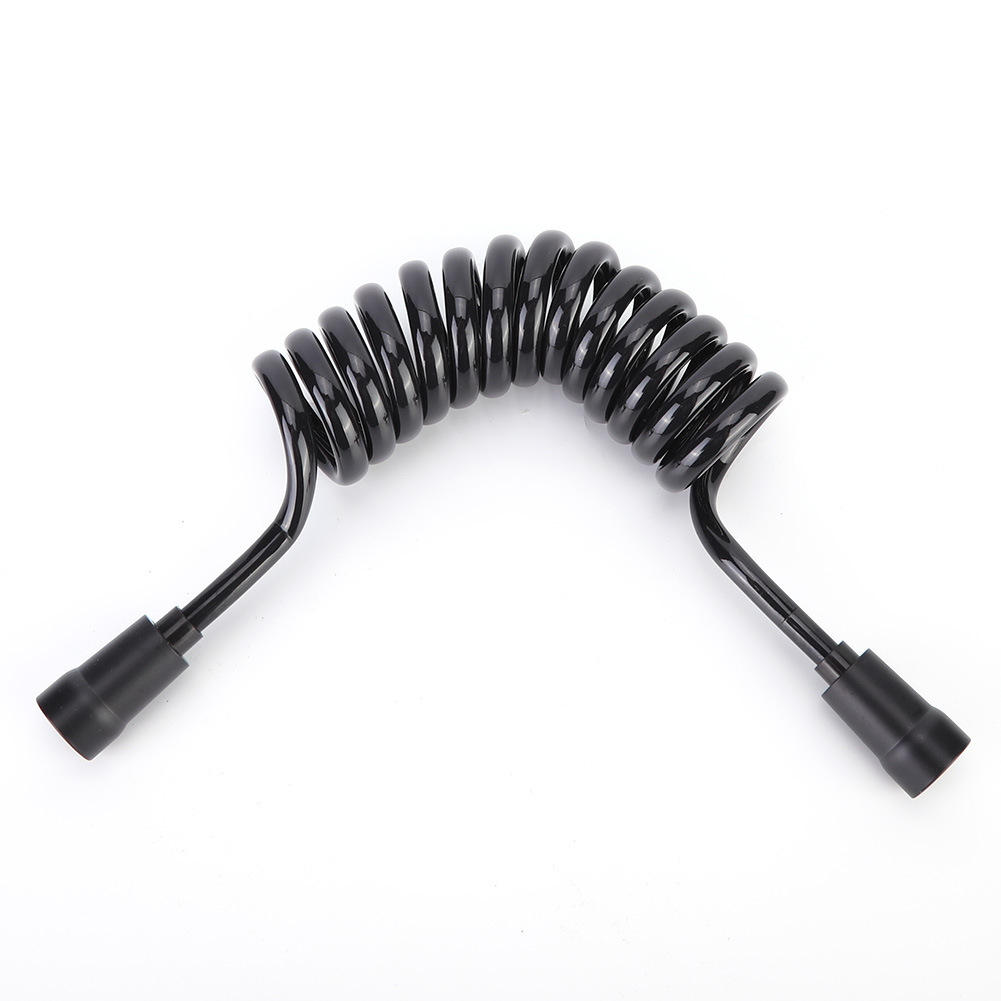 Schwarzer Pu-handbrauseschlauch 0,8 Mpa G1/2 Zoll 132 G Für Toilette Und Badezimmer, Set Beinhaltet 1 Schlauch Und 2 Dichtungen