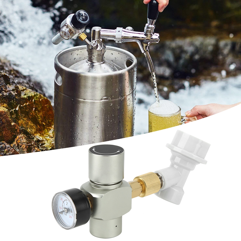Co2-regler Für Die Bierbrauerei Mit Regler Und Gasanschluss, Kunststoffverbinder, 0-60 Psi