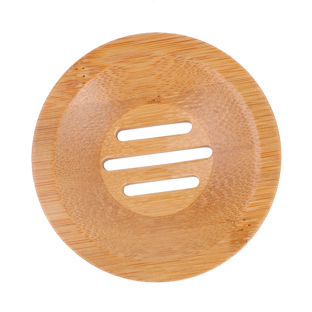 Seifenschale Aus Holz, Seifenbecher Aus Bambus, Seifenablage, Schimmelresistente, Hygienische Bambusbox Mit Abflussloch (rund)
