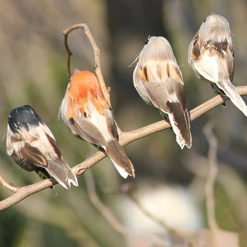 Frühlings- Und Osterdekorationen: Vogelimitationen Aus Federn, Spatzenfedern, Schaumstoffvögel, Vogelrequisiten, Gartendekorationen