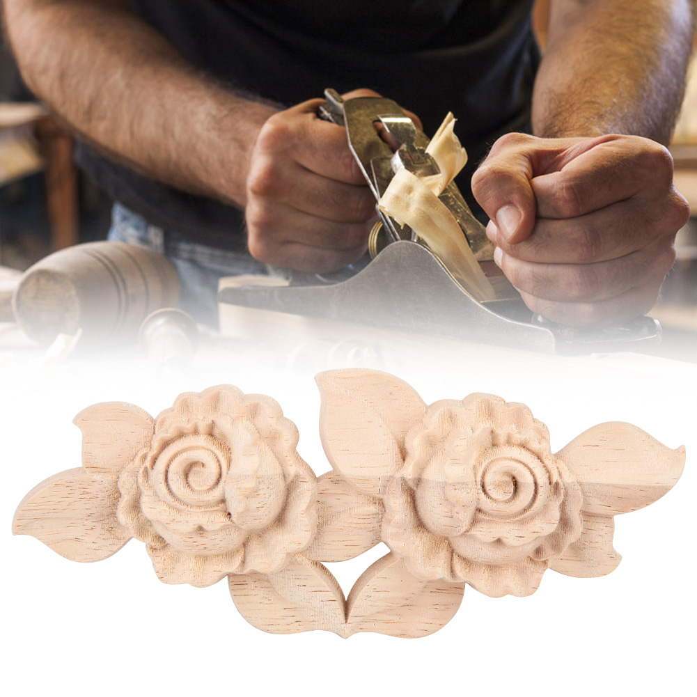 16 X 6,5 Cm Große, Geschnitzte Eckapplikation Für Türtüren, Unbemalt, Europäischer Stil
