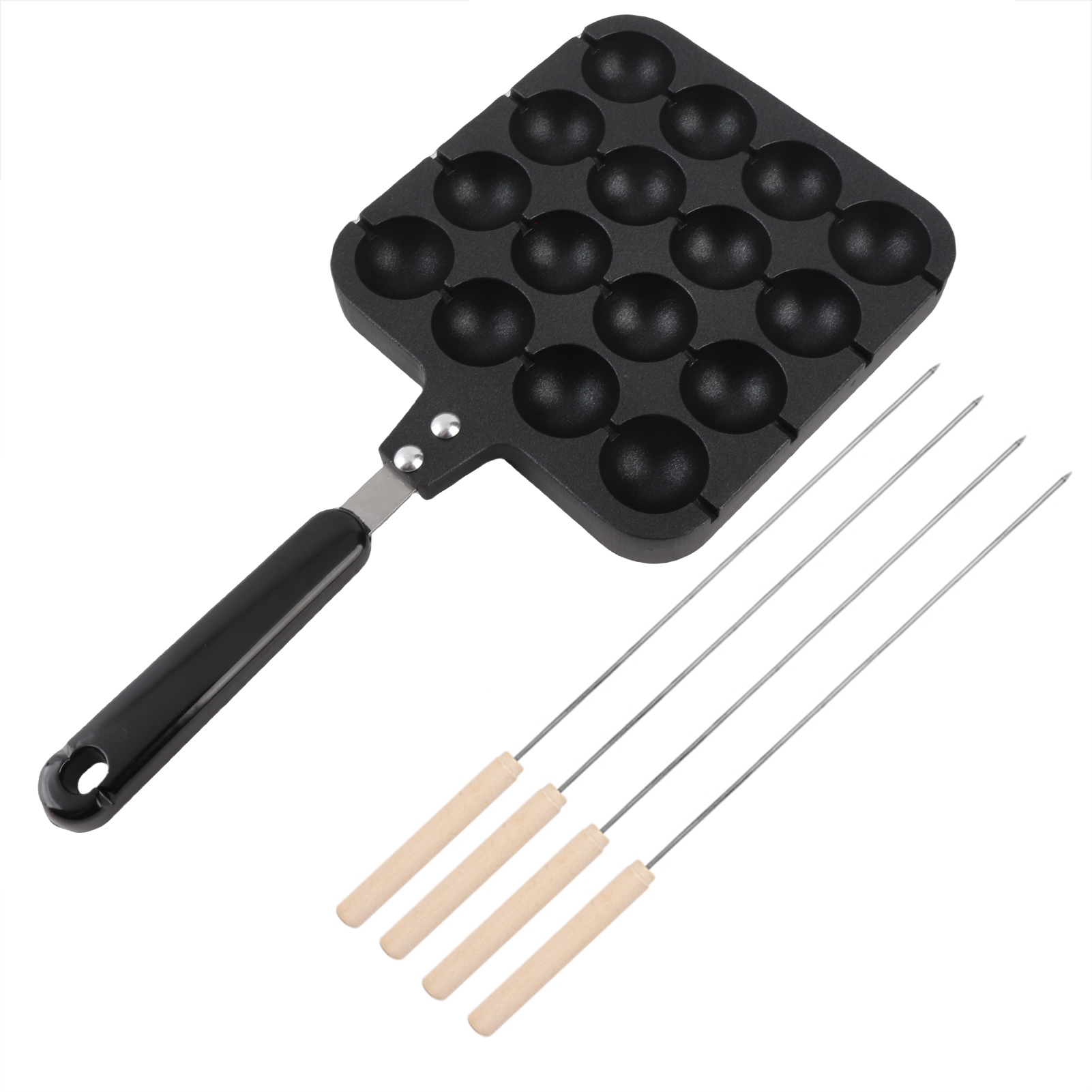 Antihaftbeschichtete Takoyaki-grillpfanne, Auflaufform Und Warmhalteplatte