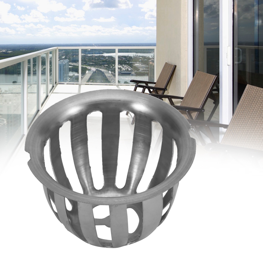 Runder Edelstahl-dach-/bodenablauf Zur Verstopfungsbeseitigung Für Garten/balkon (75 Mm)