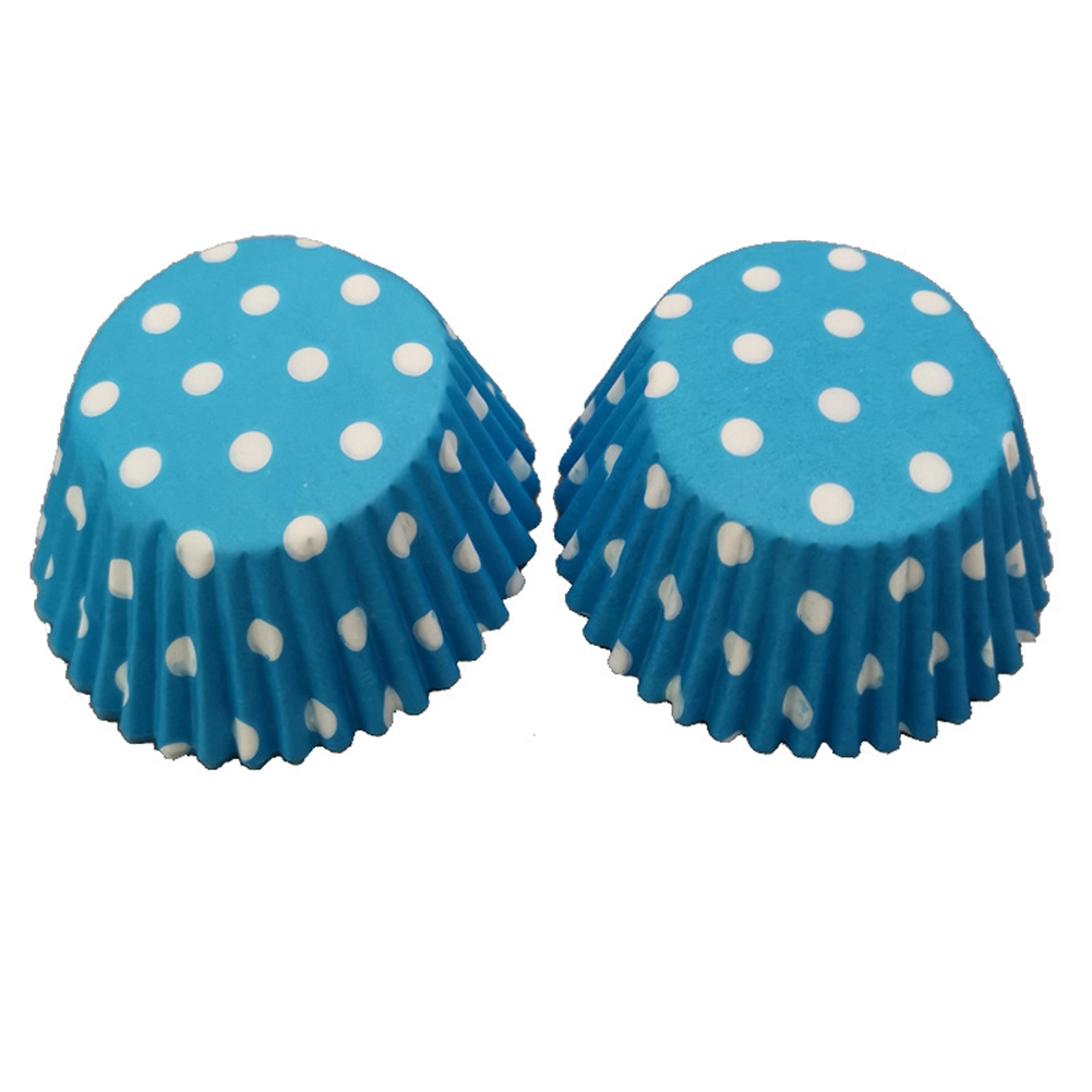 100 Mini-muffinförmchen Mit Punktmuster, Papierförmchen, Ölbeständige Backförmchen