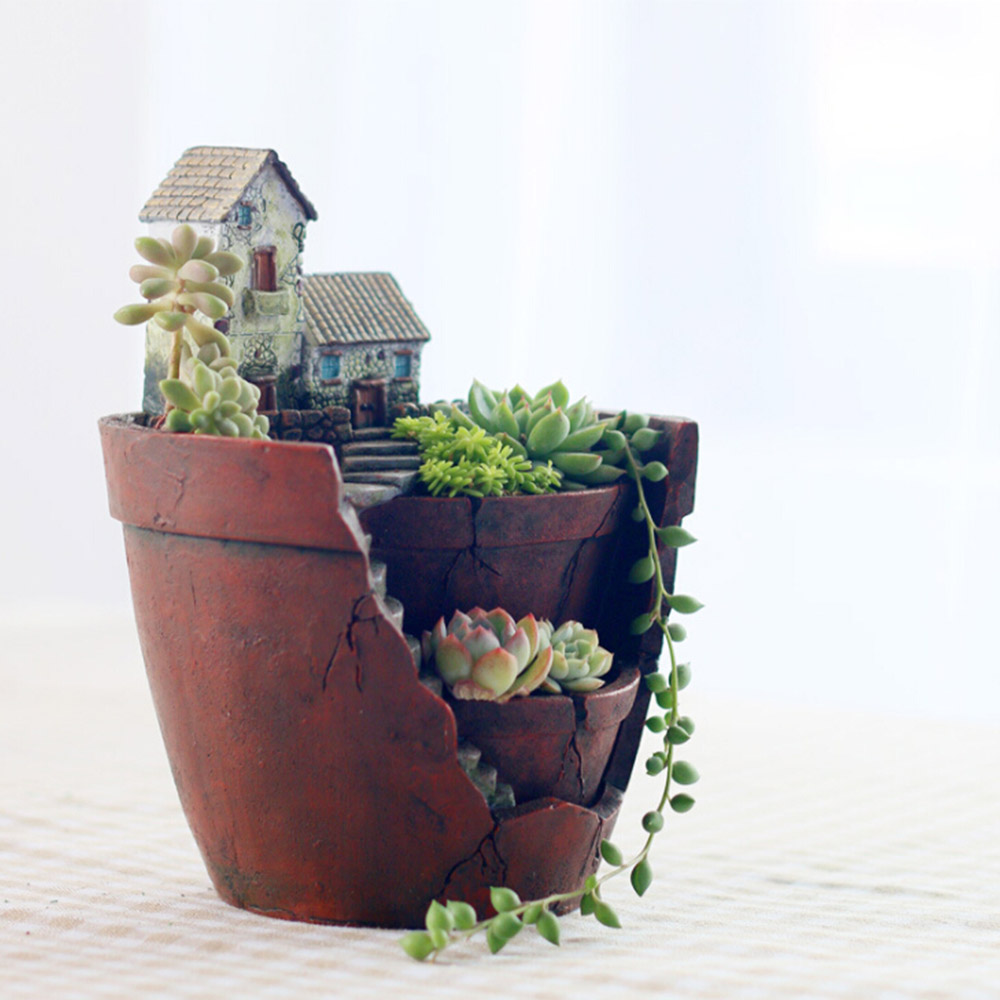 Pflanztopf Für Sukkulenten Aus Kunstharz, Bonsai-topf, Ästhetische Und Einzigartige Dekoration Für Drinnen Und Draußen, Büro, Schreibtisch, Zuhause
