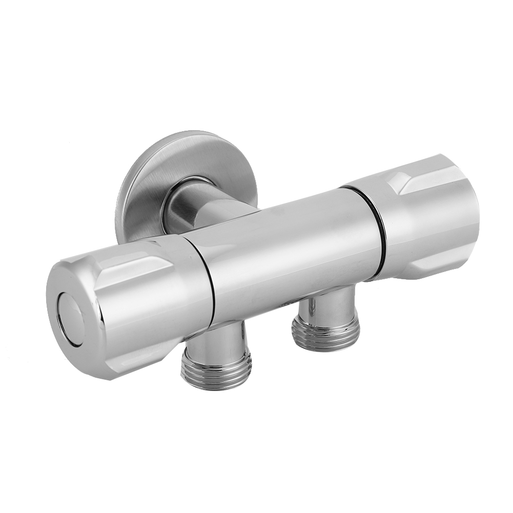 Kupfer-doppelschalter-eckventil Für Wc, Bidet Und Dusche, Badaccessoire G1/2
