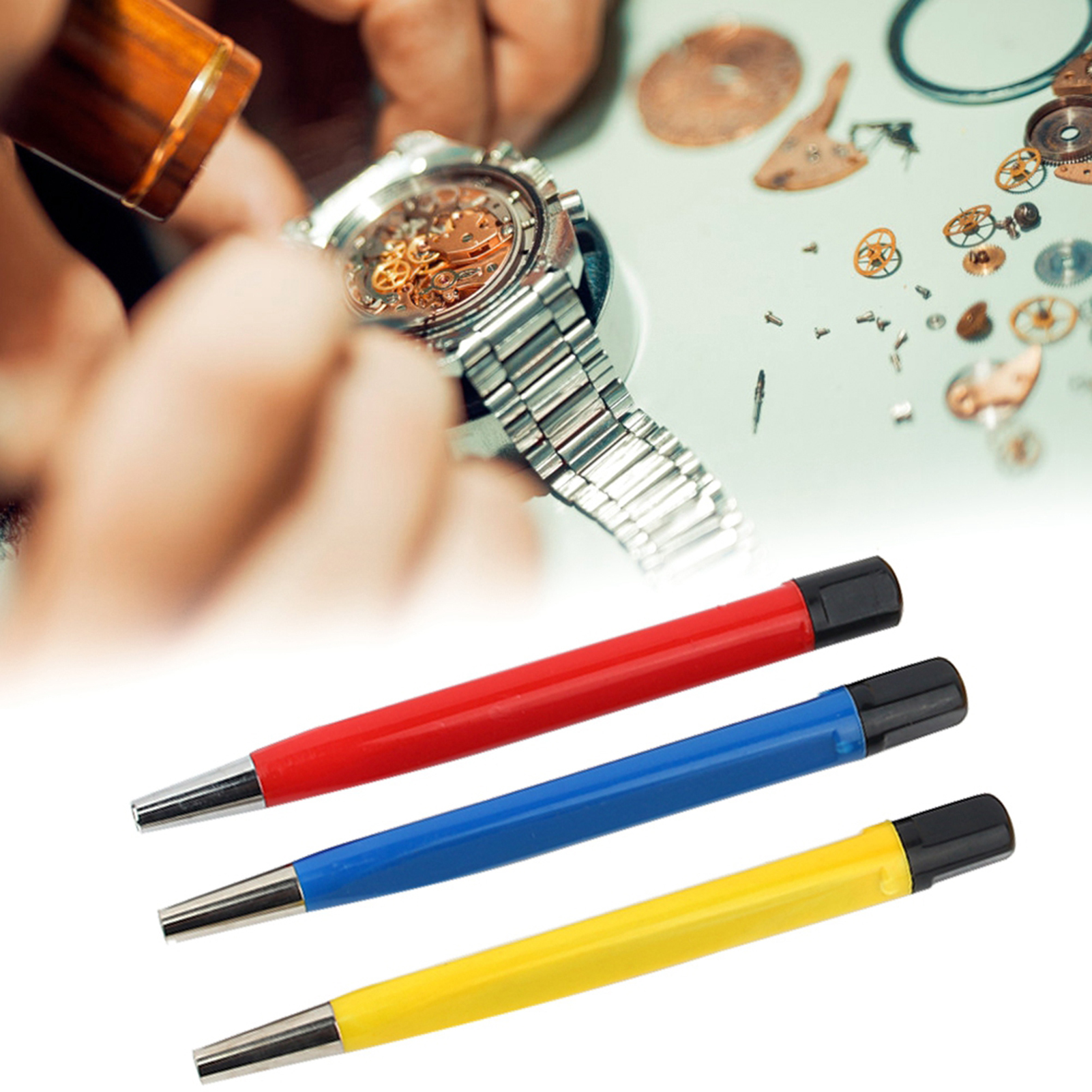 3-teiliges Fiberglas-schaberset Für Uhrenreparaturen, Rostentfernung Und Reinigung