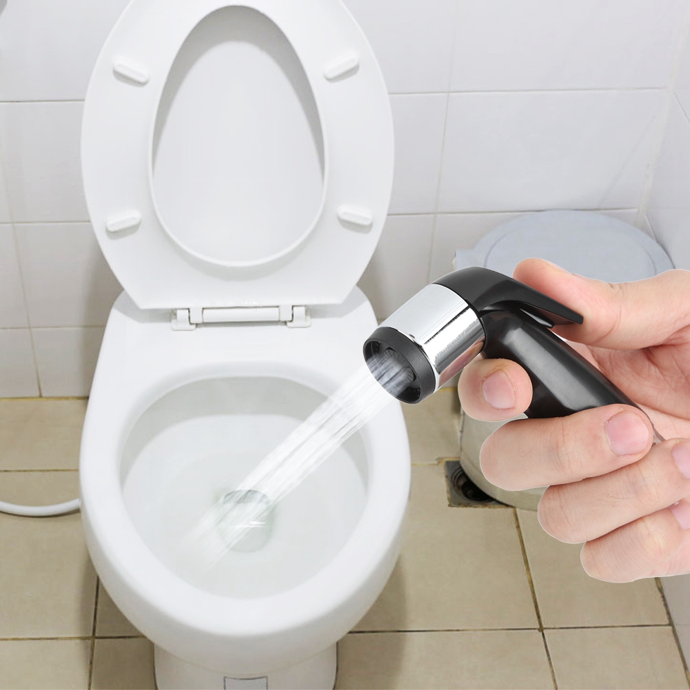 Tragbare, Verchromte Duschkopf-/toilettenwascheinheit Aus Abs Für Bad Und Haarwäsche, 1 Stück