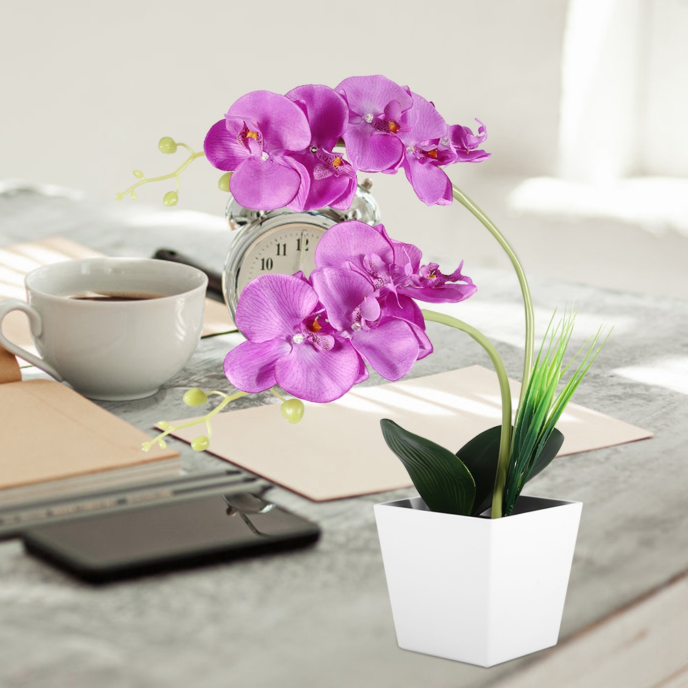 Künstliche Orchideenlampe Mit 9 Leds, Dekorativer Falttopf, Zum Selbstgestalten Für Drinnen Und Draußen, 568 G