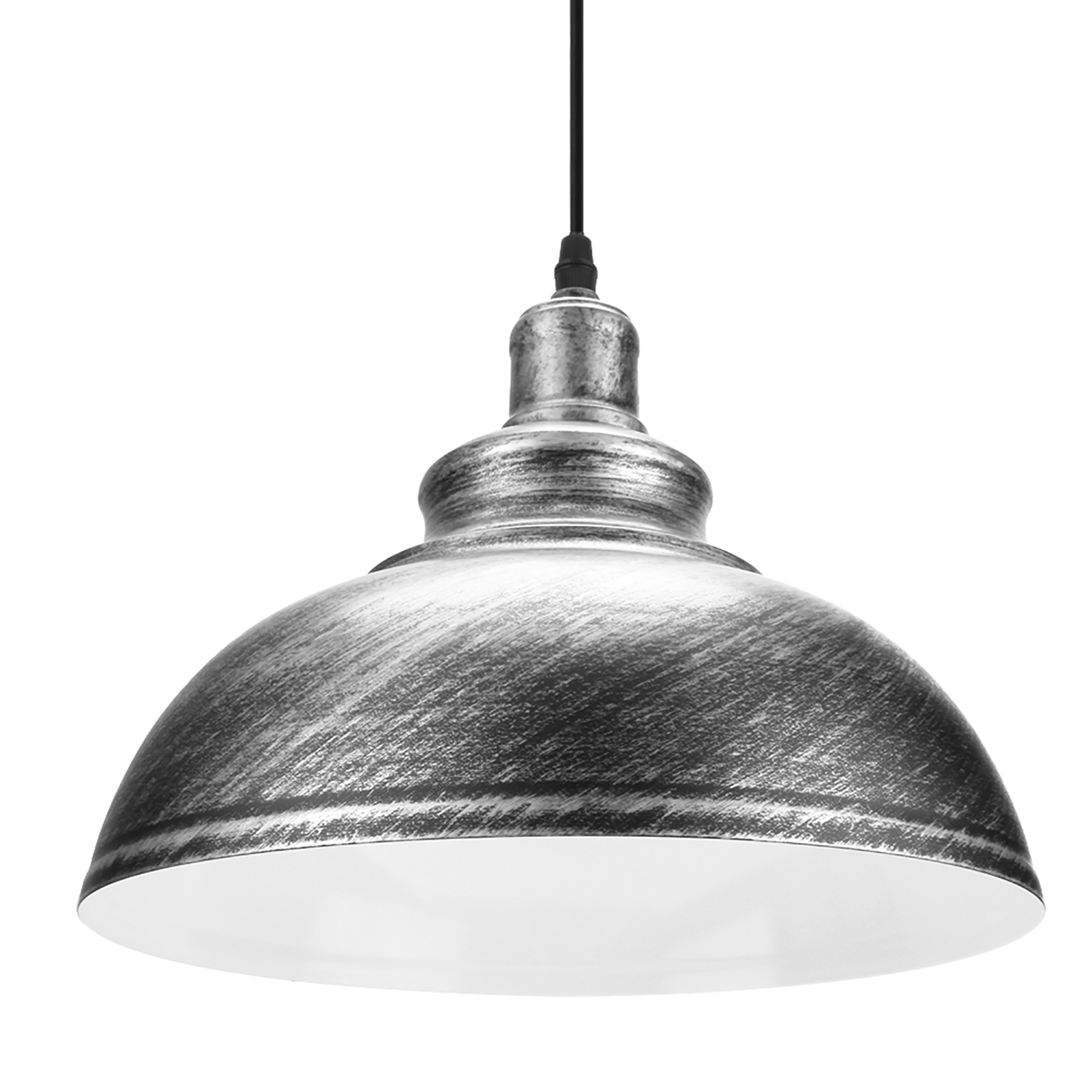 Schlichte, Moderne Pendelleuchte Aus Aluminium, Ø 290 Mm, Matt Schwarz-silber-bronze, 220 V, 1 Glühbirne, Für Wohnzimmer, Schlafzimmer, Küche, Büro, Decke