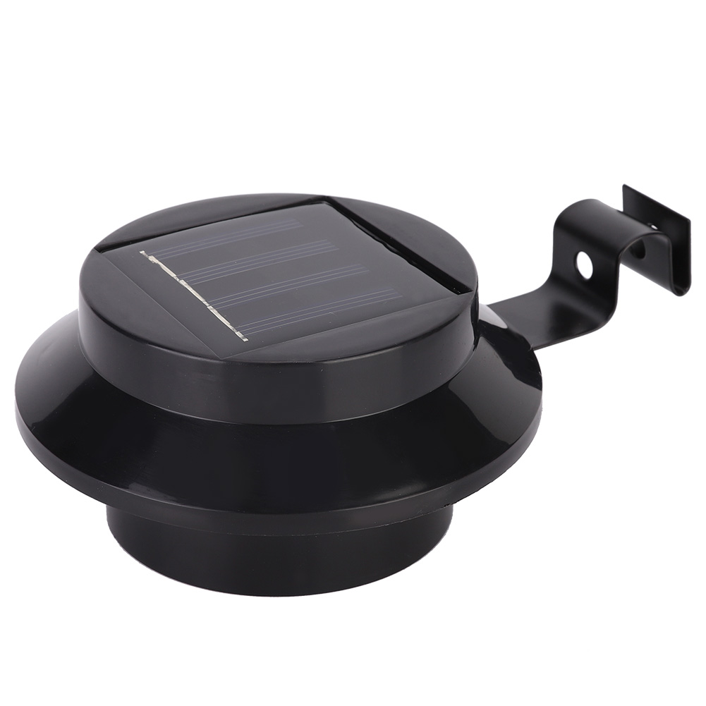 Wasserdichte Ip44-led-solar-straßenleuchte Aus Abs-kunststoff Mit 3 Leds Für Garten, Hof, Zaun, Rasen, Terrasse Und Einfahrt, 12 Cm Durchmesser