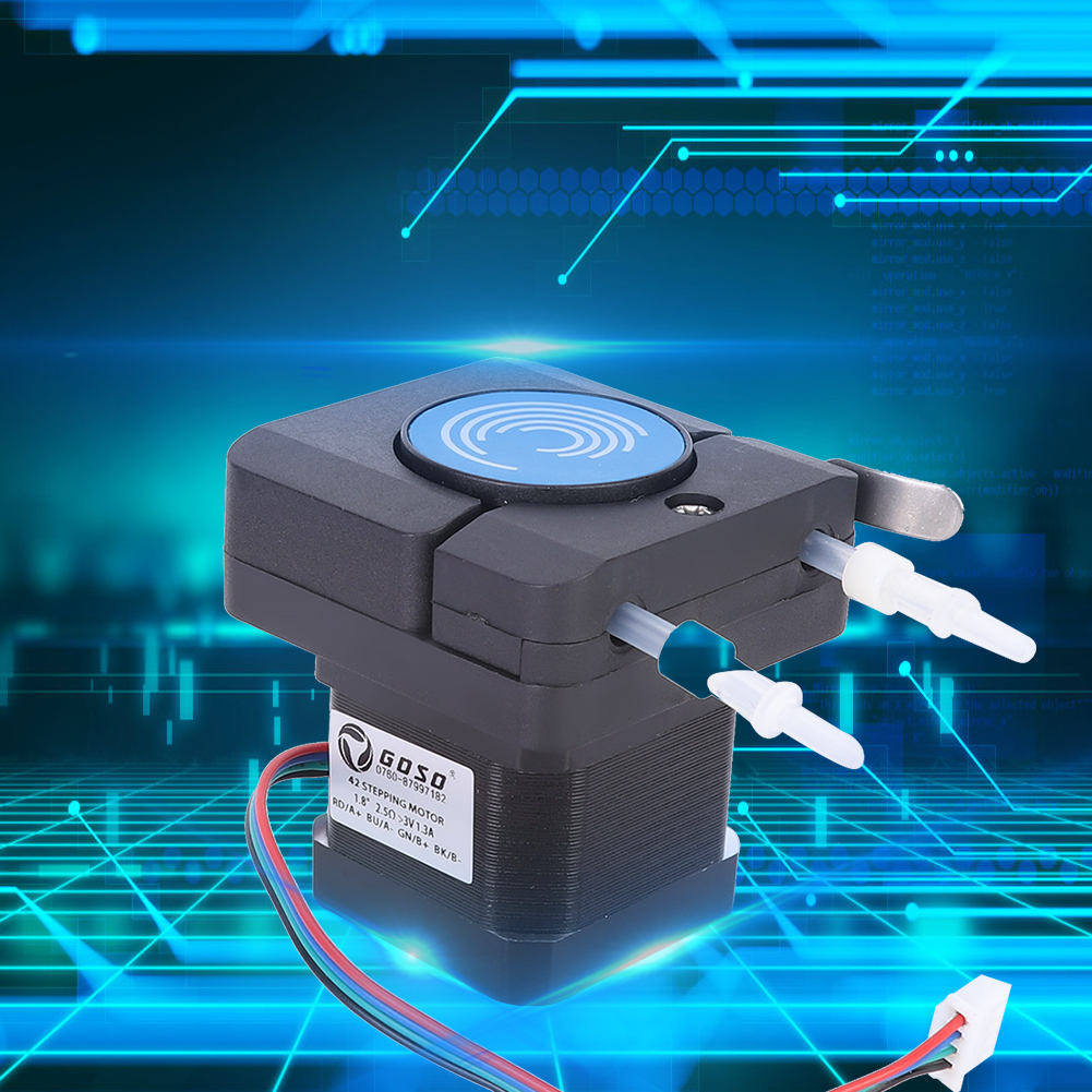 Peristaltische Dosierpumpe, Korrosionsbeständig, Fördermenge 0–140 Ml/min, 6–24 V, 42-schrittmotor + Pumpe