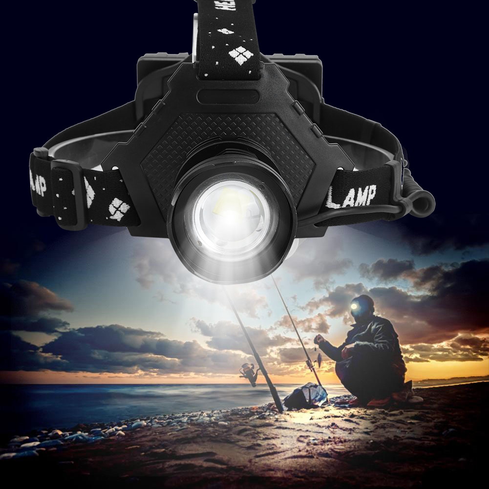 Leistungsstarke Xhp70-stirnlampe Mit Usb-ladefunktion Und Teleskopzoom Für Angeln Und Outdoor-beleuchtung