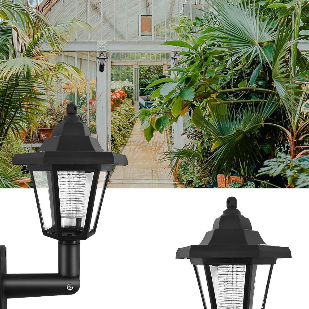 Stück Sechseckige Led-solarwandleuchte Mit Sensor Für Garten, Zaun, Einfahrt, Außenbereich, Ip65