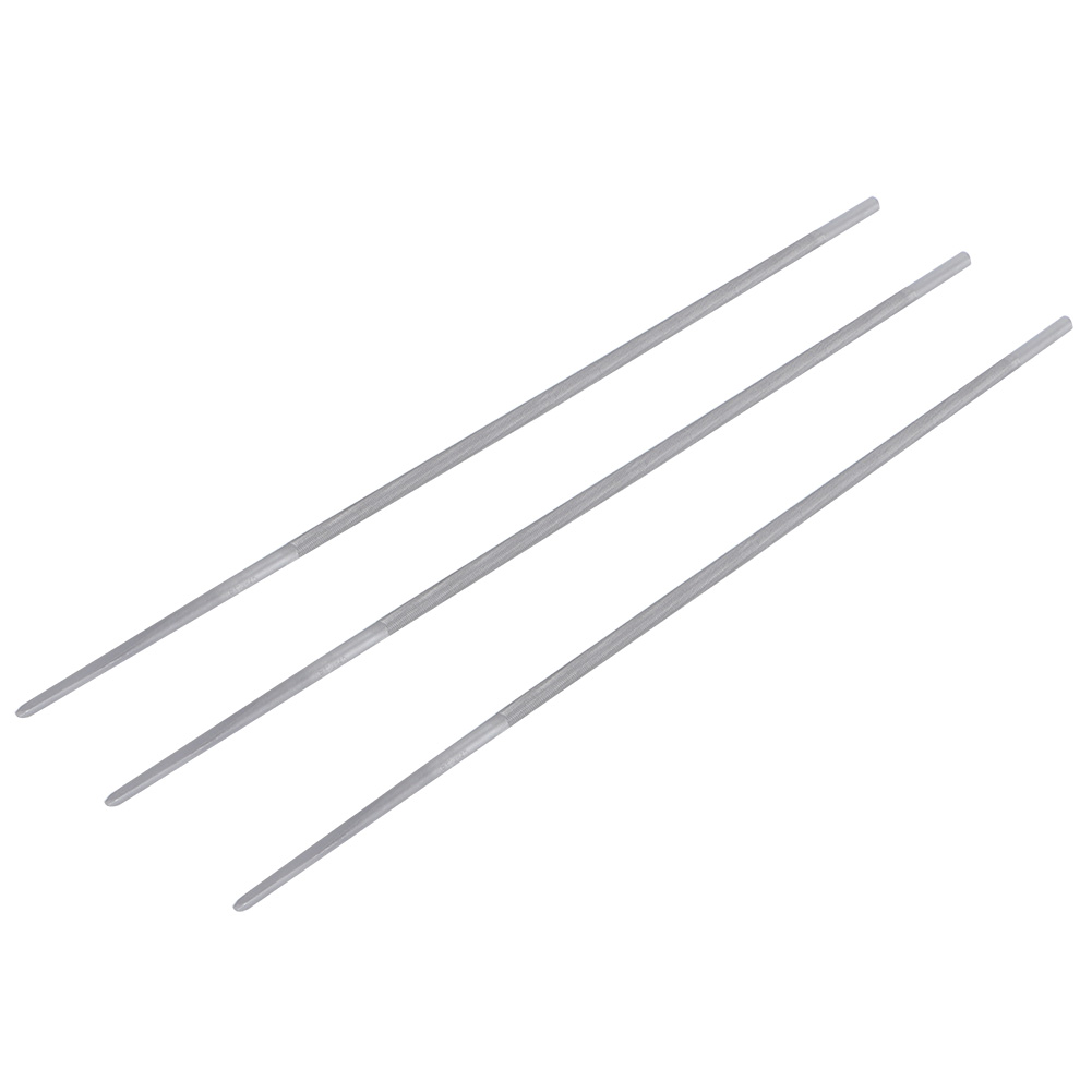 Set Mit 3 Runden Stahlfeilen Mit Kugellager Zum Schärfen Von Kettensägen, 4 Mm (5/32 Zoll), Zubehör Für Rasenmäher/freischneider
