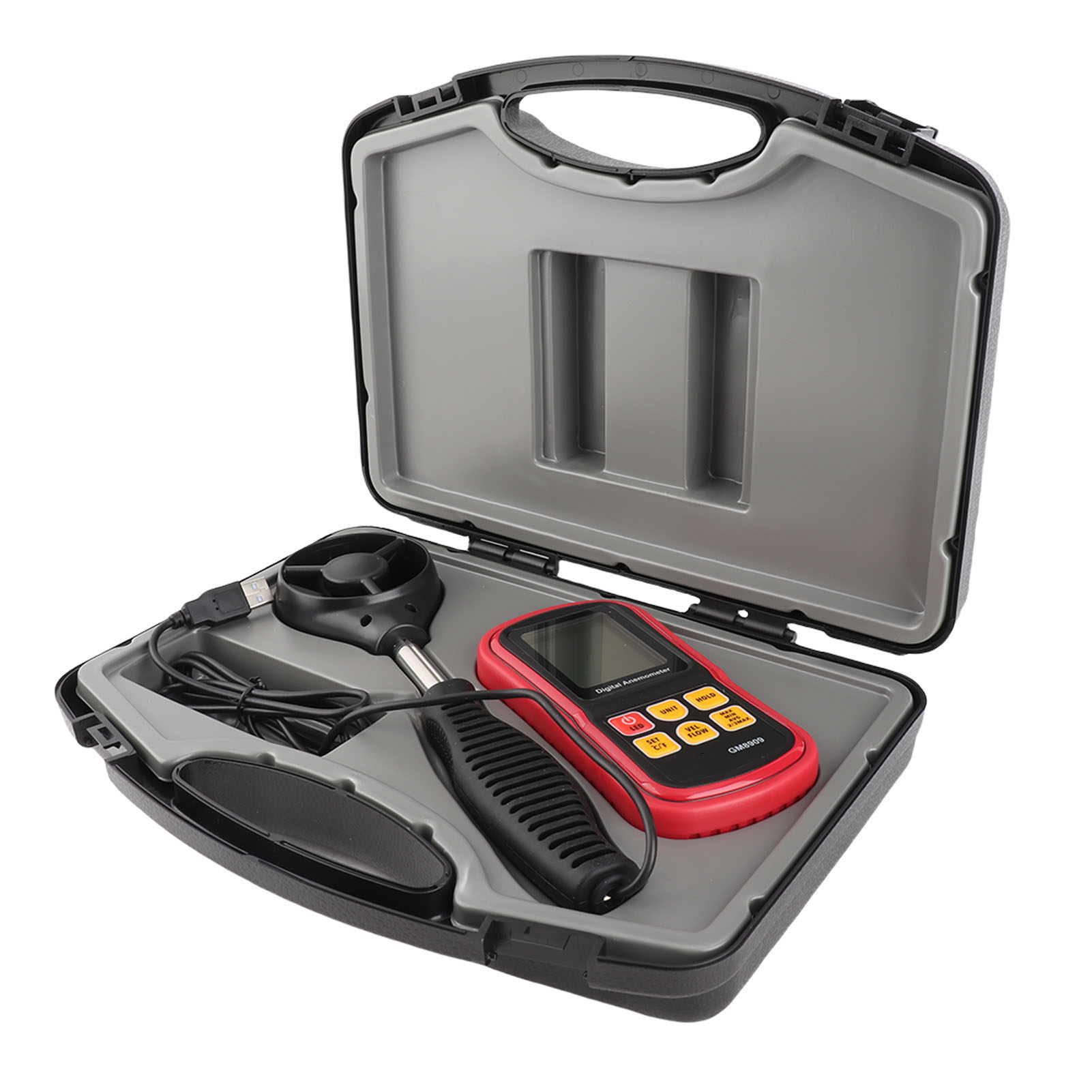 Gm8909 Multifunktionales Digitales Anemometer Zur Windmessung Für Die Elektrizitäts-, Stahl- Und Petrochemieindustrie