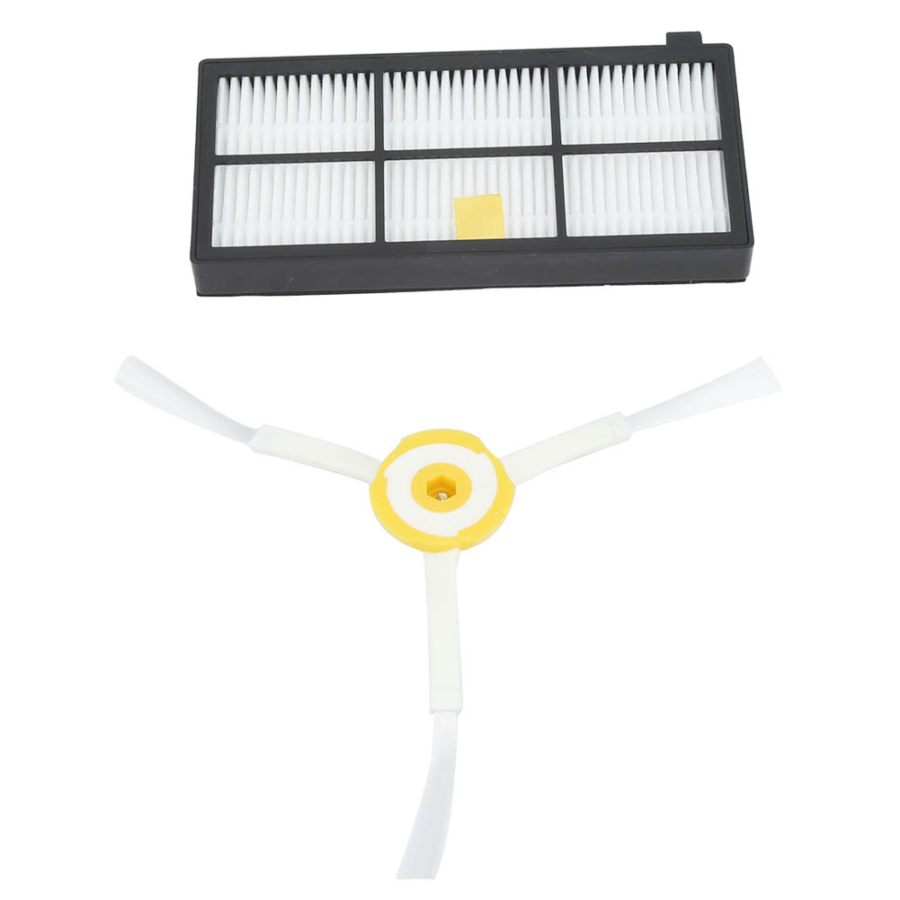 Konvolut Mit 10 Filtern Und 10 Seitenbürsten Für Saugroboter, Abs, 11 X 5,5 X 1 Cm Und 13 X 13 Cm, Kompatibel Mit Den Serien 8, 9, 850, 860, 861, 866, 870, 880, 890, 900, 960 Und 980