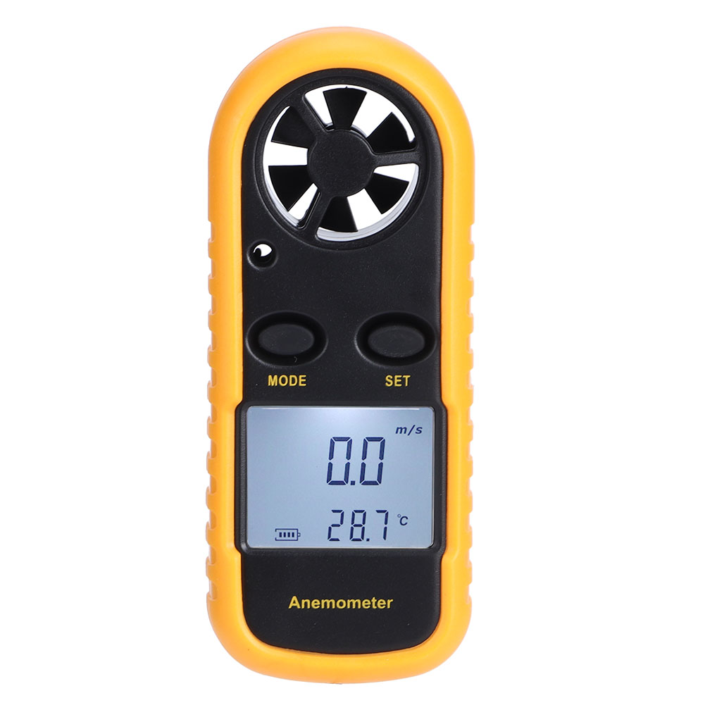 Kleines, Tragbares Digitales Elektronisches Anemometer Mit Lcd-bildschirm Zur Wind- Und Temperaturmessung Gm816 Abs 0,3-30 M/s