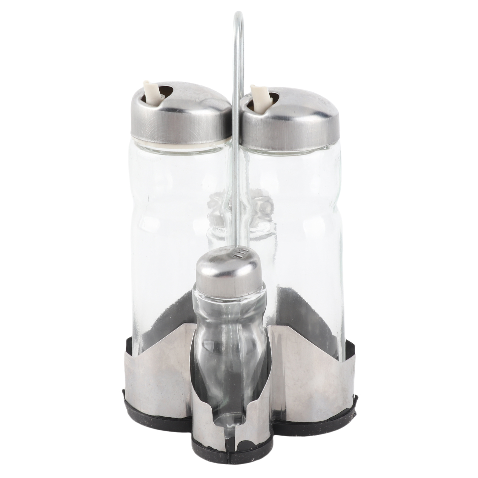 4-in-1-gewürzbehälter-set: 2 X 170-ml-gläser + 2 X 45-ml-streuer, Glas Und Edelstahl 304, Für Küche/bar