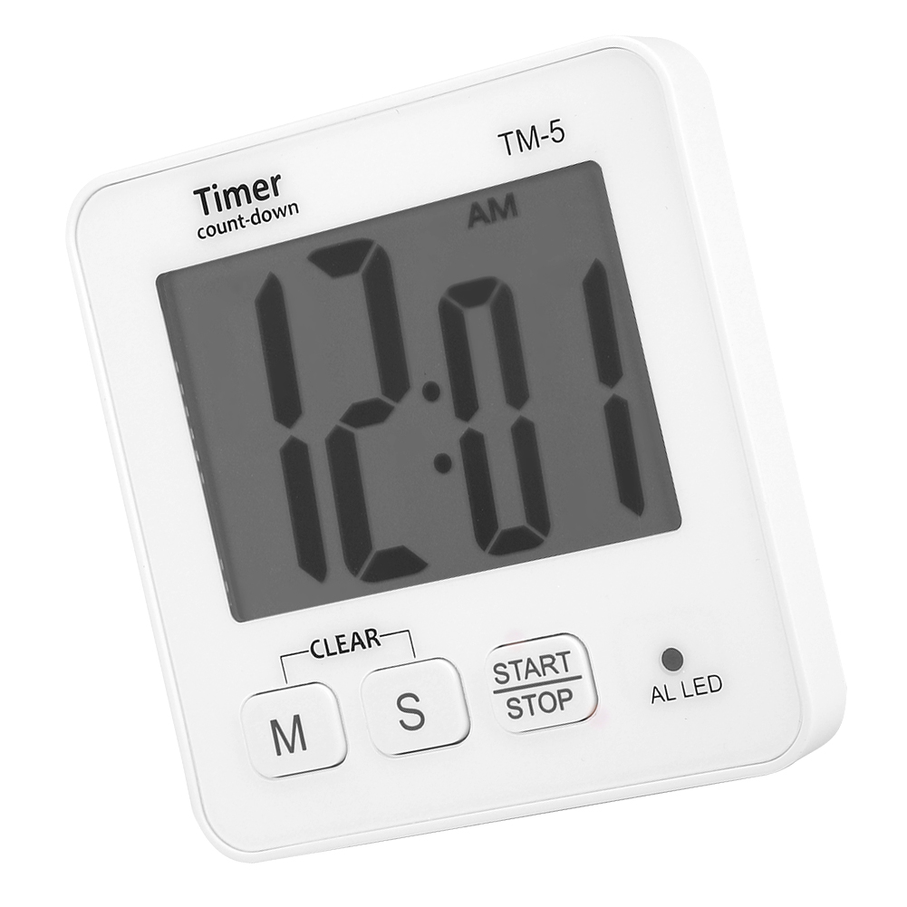 Tragbarer Digitaler Timer Mit Multifunktionalem Lcd-display Für Küche Und Haushalt, Mit Countdown-timer, Abs-kunststoff, 8,8 X 9 X 2,5 Cm, 1 Stück, Aaa-batterie Nicht Enthalten