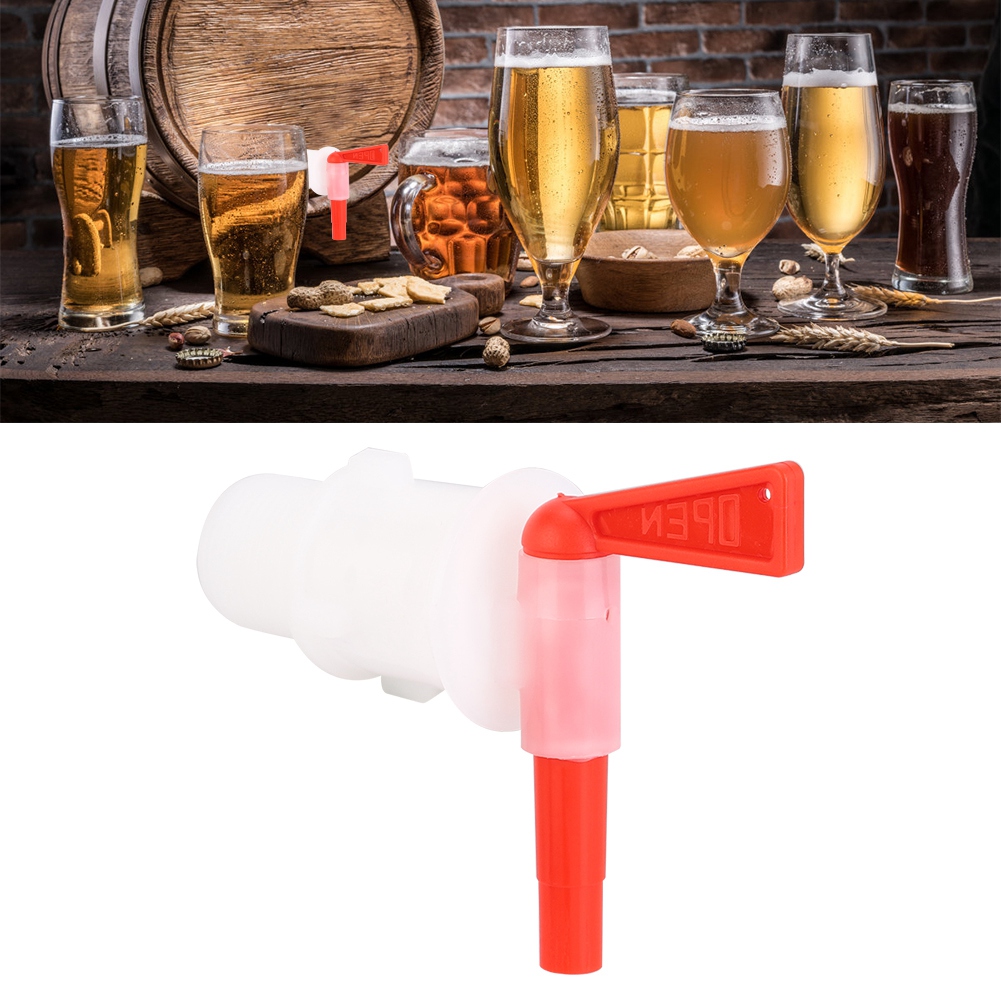 Set Mit 3 Kunststoff-zapfhähnen Für Heim-bierfässer, 1-zoll-schlauch, 3/8-zoll- Und 5/16-zoll-anschlussstücken Sowie 9 Zubehörteilen