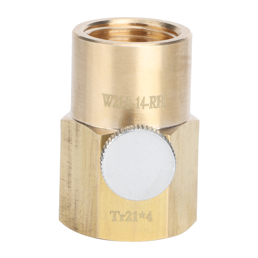 Co2-gas-sprudelwasser-adapter Tr21x4 Auf W21.8-14-rh Für Flaschenzylinder-füllventil, Messing, 4,7 Cm, 190 G