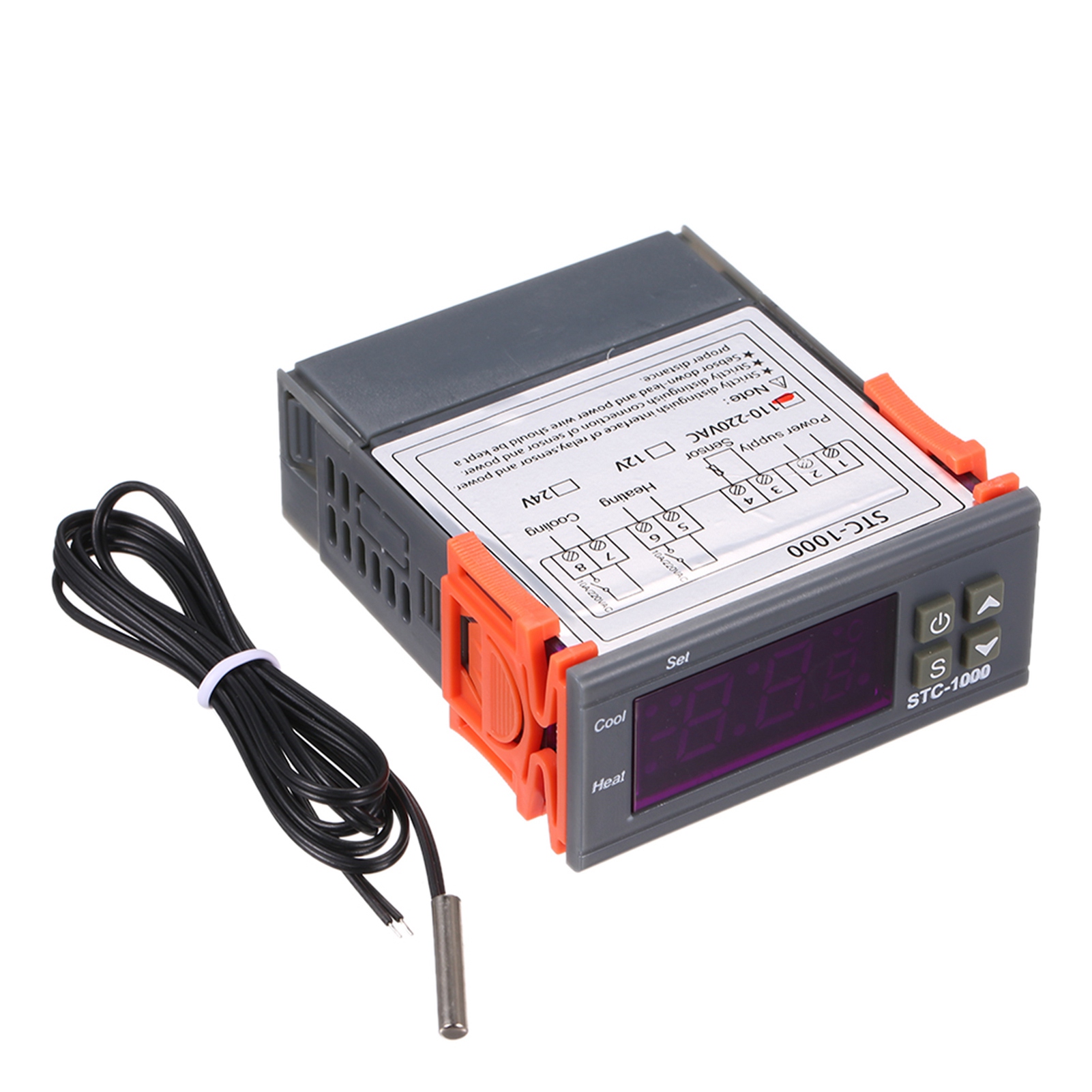 Digitalthermostat Stc-1000, Temperaturregler Für Heizung Und Kühlung Mit Sonde, -50 Bis 99 °c
