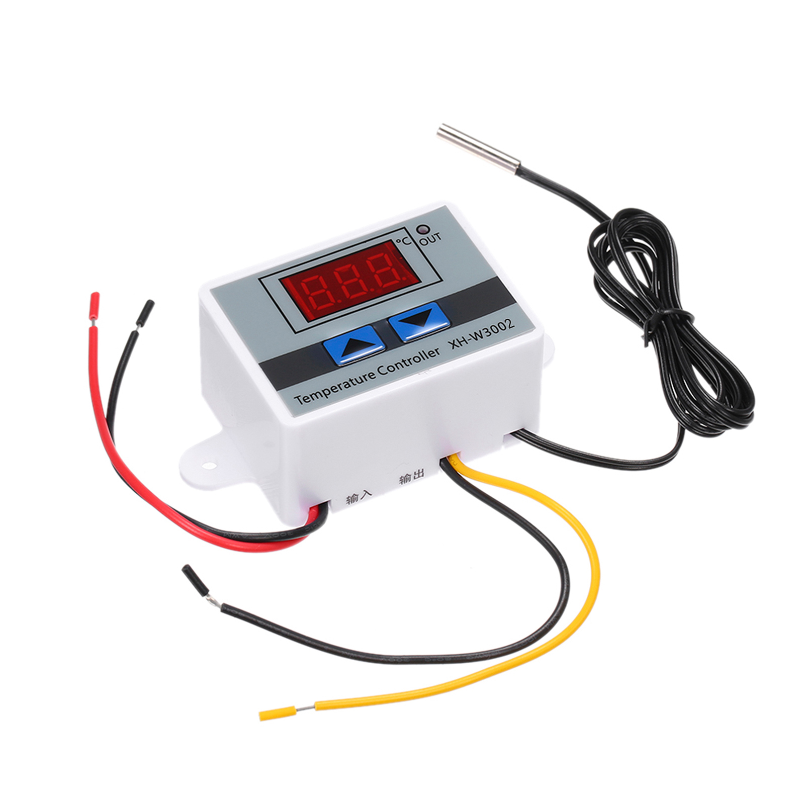 Digitaler Mikroprozessor-temperaturregler Mit Led-anzeige, Mini-thermostat Für Heizung Und Kühlung Mit 1 M Langer Wasserdichter Sonde