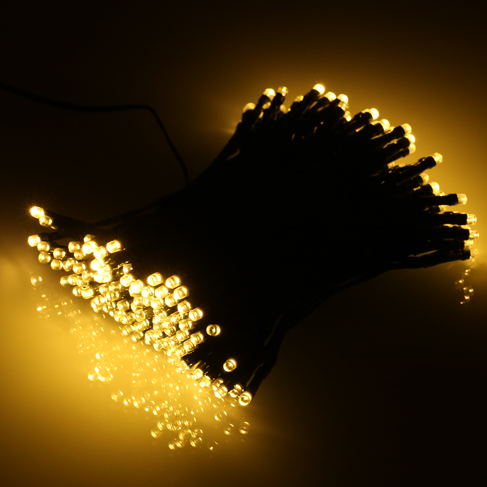 Tomshine Solar-lichterkette, 100/200 Leds, 2 Modi, Dekorative Beleuchtung, Ip65 Wasserdicht, Für Drinnen Und Draußen, Geeignet Für Weihnachten, Partys, Garten, Terrasse Und Wohnzimmer