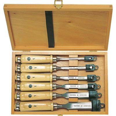 Stechbeitel-Satz 174HK 6-teilig in Holzkassette