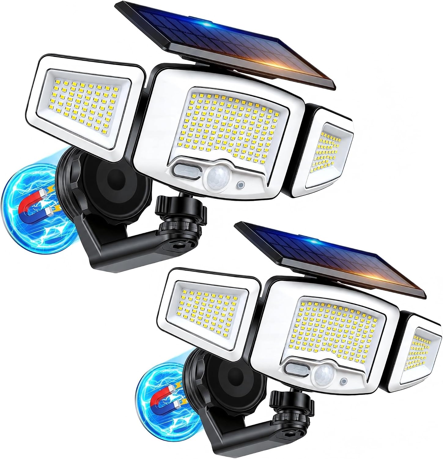 Jssevn - Set Mit 2 Magnetischen Solarleuchten Für Wohnmobile Mit Bewegungsmelder