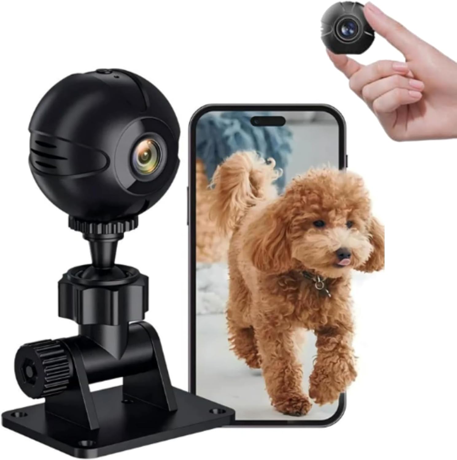 Jssevn - Mini-wlan-kamera, 1080p Hd Mikro-spionagekamera, Kabellose Überwachungskamera Für Den Innen- Und Außenbereich Mit Bewegungserkennung/nachtsicht