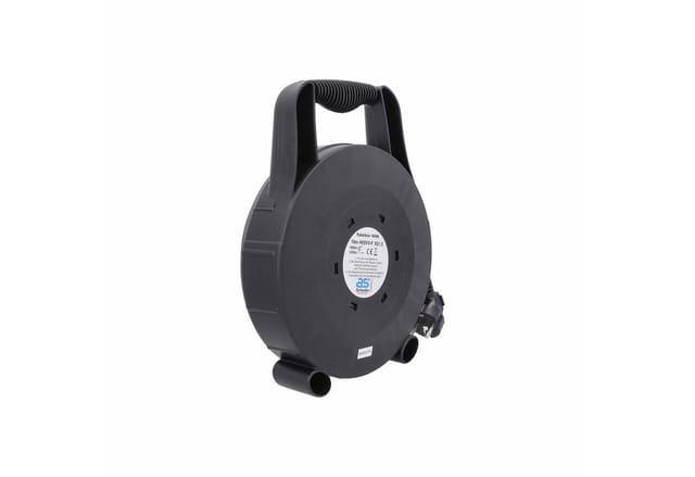 Kabelbox schwarz/grau, 10m H05VV-F 3G1,5 4 Dosen 230V/16A, IP20 mit Thermoschutz