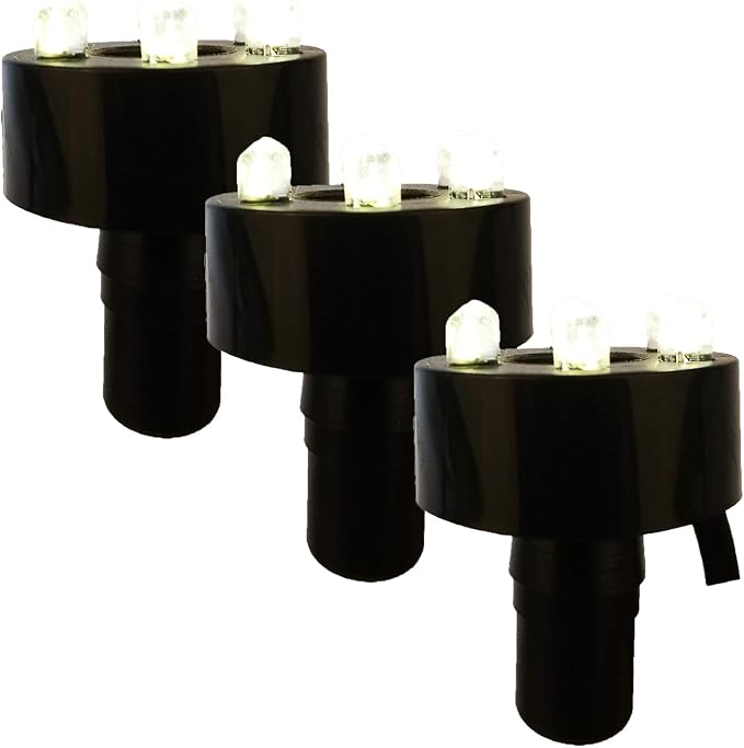 Köhko 29002-3er-ww Led‑ringleuchte Für Brunnenpumpe, Warmweiß 6‑led, 2 m Anschlusskabel, 12 v Niederspannung Wasserdicht