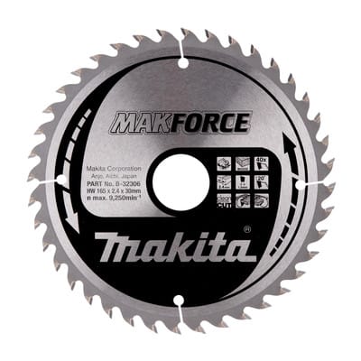 MAKFORCE Sägeblatt ø165 x 30mm x 40Z