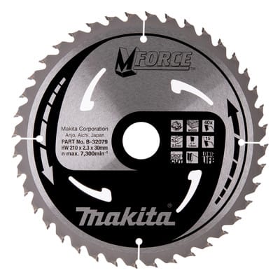 M-FORCE Sägeblatt ø210 x 30mm x 40Z