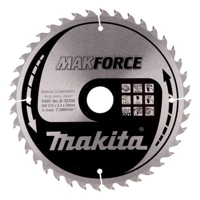 MAKFORCE Sägeblatt ø210 x 30mm x 40Z