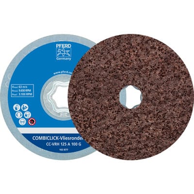 COMBICLICK harte Vliesronde CC Ø 125 mm A100G für Feinschliff und Finish mit Winkelschleifer (2)