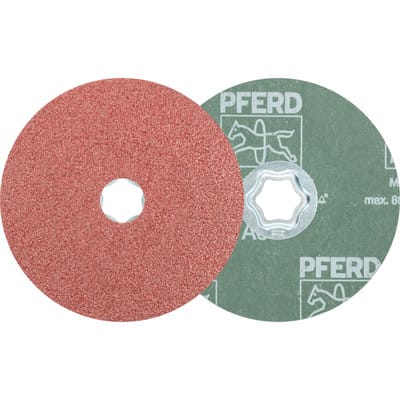 COMBICLICK Korund Fiberscheibe Ø 125 mm A36 für universelle Anwendungen (10)