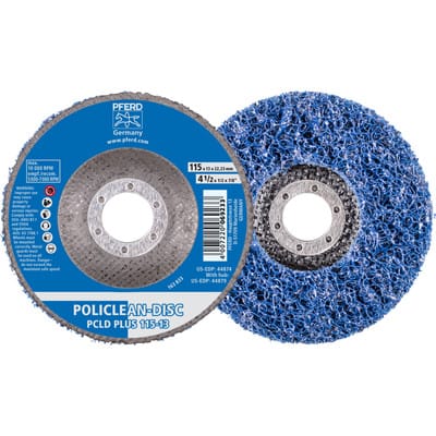 POLICLEAN PLUS PCLD Reinigungsvlies Ø115x13 m Bohrung Ø22,3mm für grobe Reinigungsarbeiten (1)