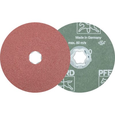COMBICLICK Korund Fiberscheibe Ø 125 mm A60 für universelle Anwendungen (10)