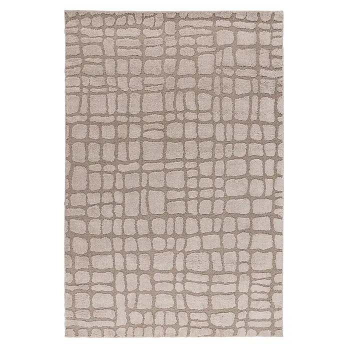 Kayoom Hochflorteppich Angel 125 (Beige, 150 x 80 cm, 100 % Polyester)